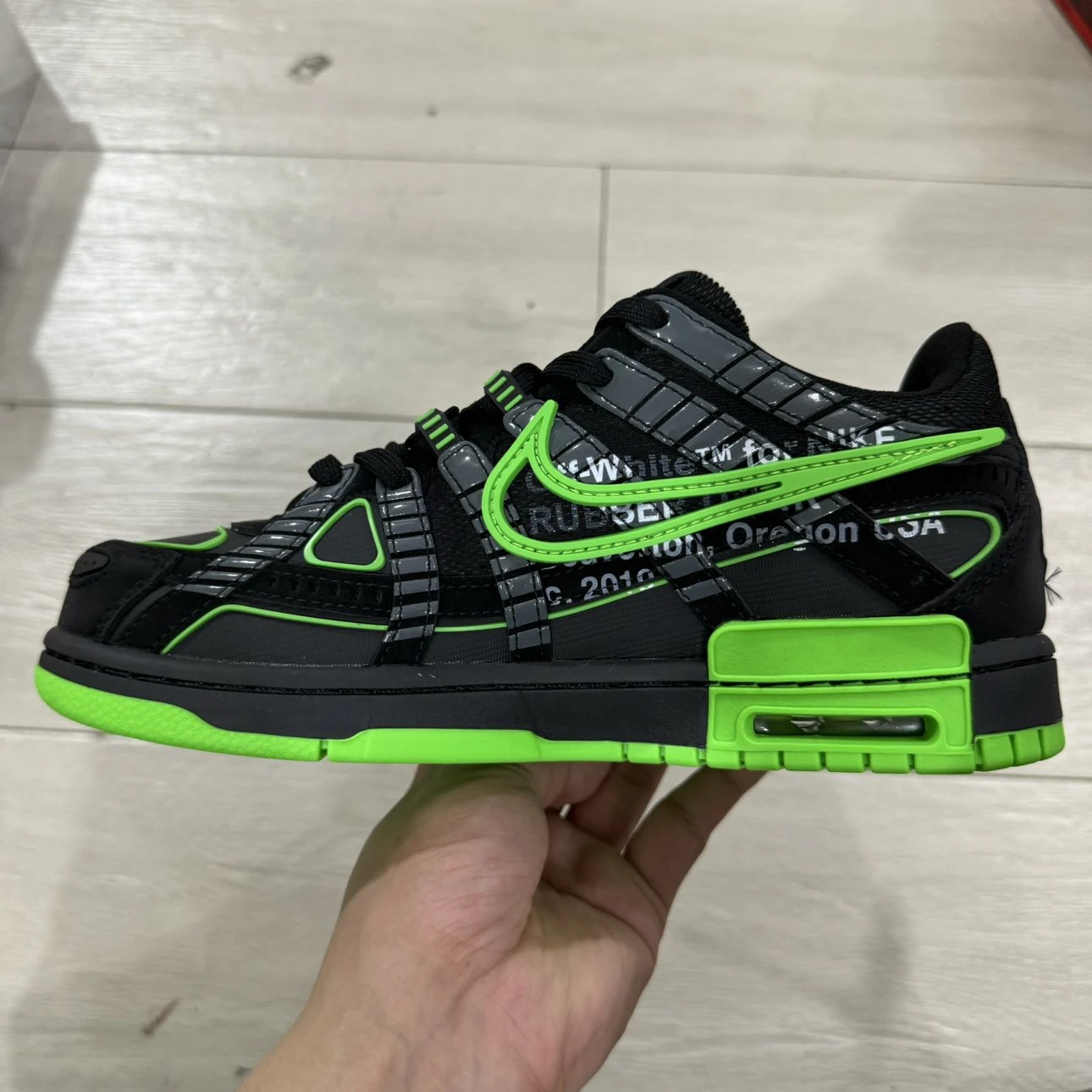 off white & Rubber Dunk Air sneaker Black