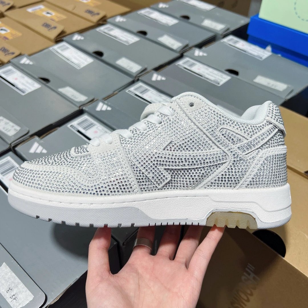 Off White out of Office Full diamond Shoes White