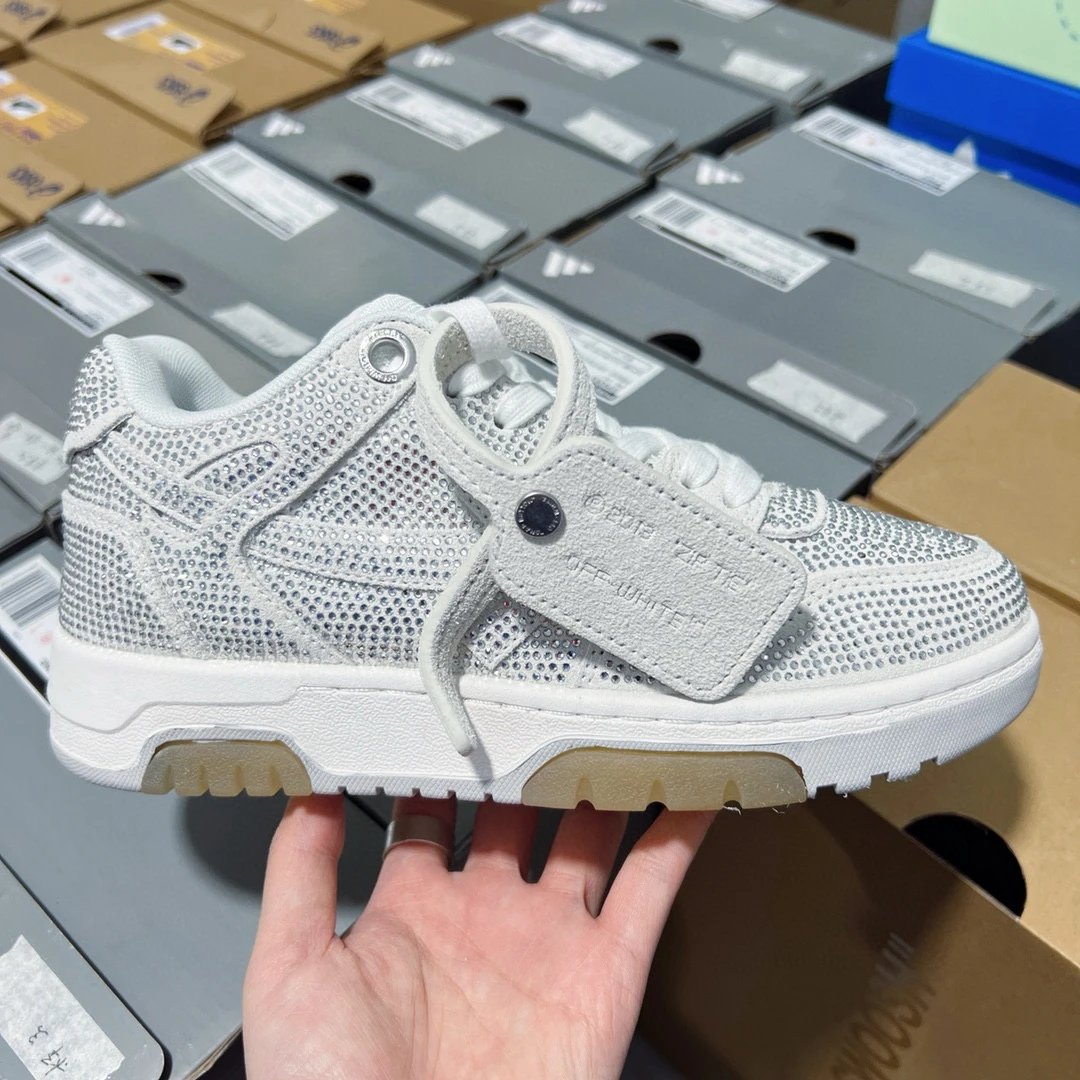 Off White out of Office Full diamond Shoes White