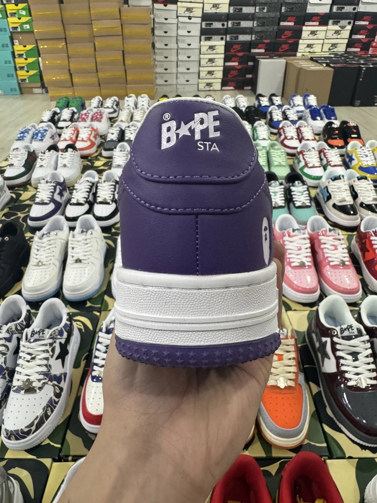 Bapesta Sneakers Purple & White