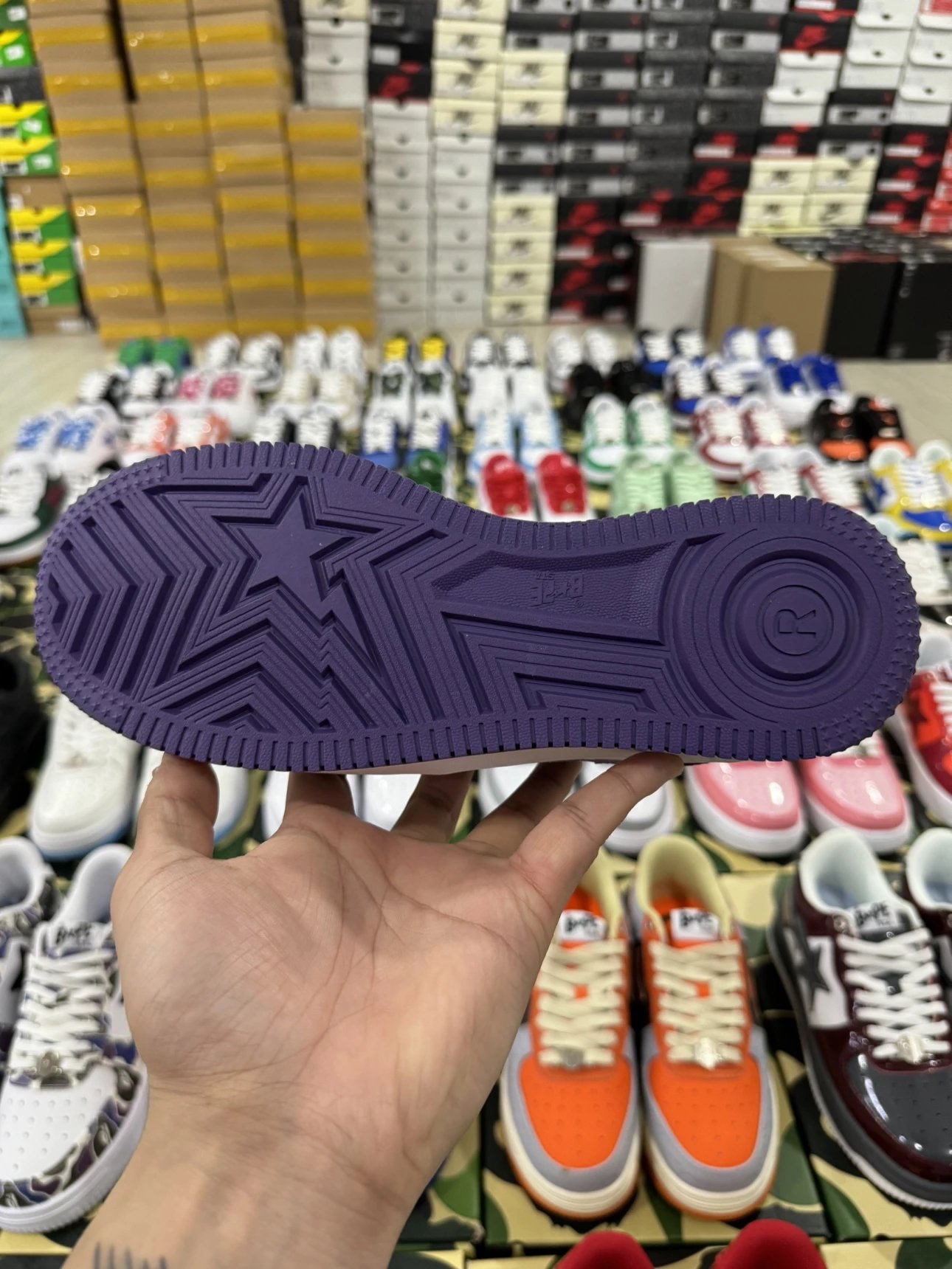 Bapesta Sneakers Purple & White