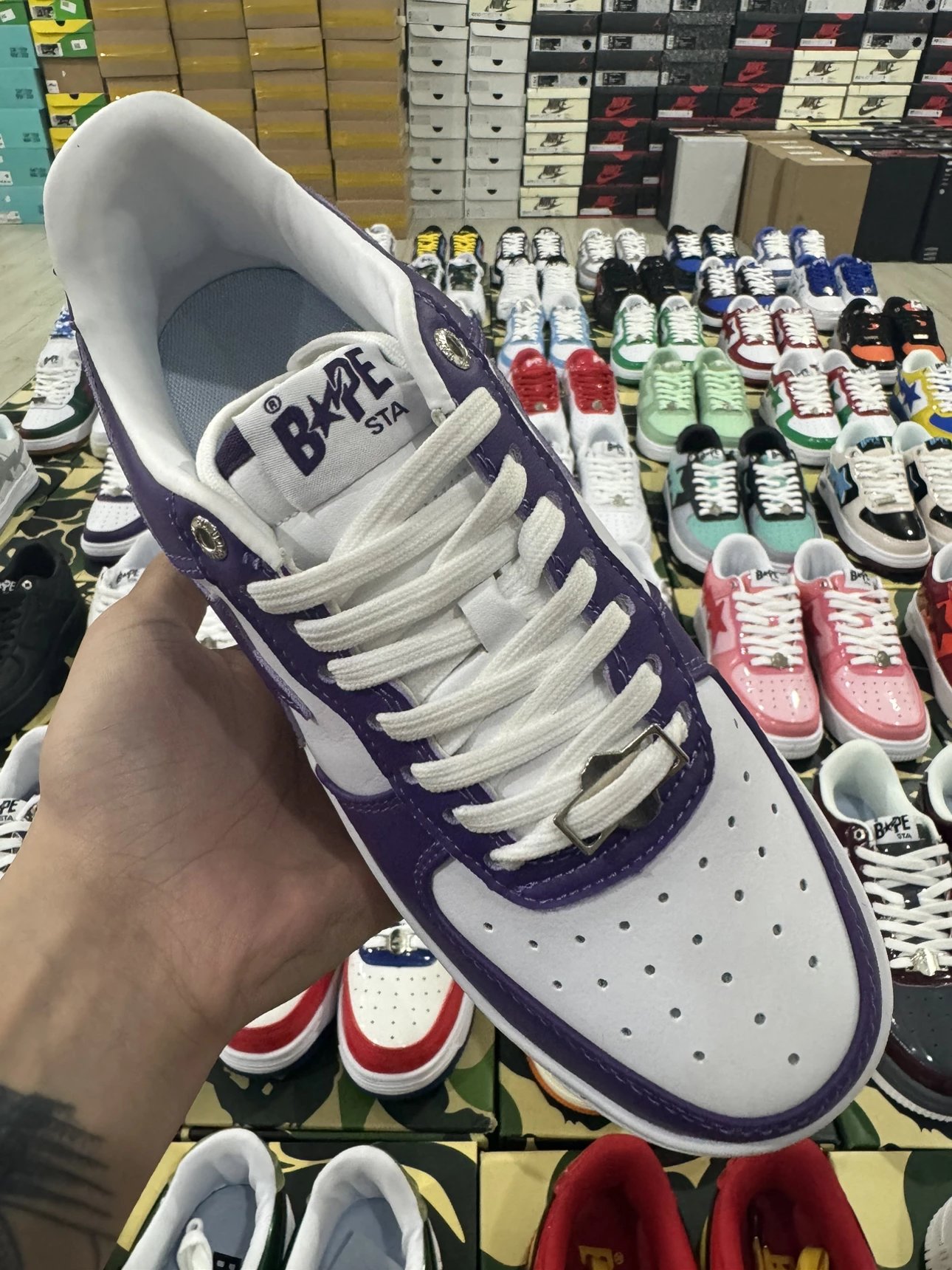 Bapesta Sneakers Purple & White