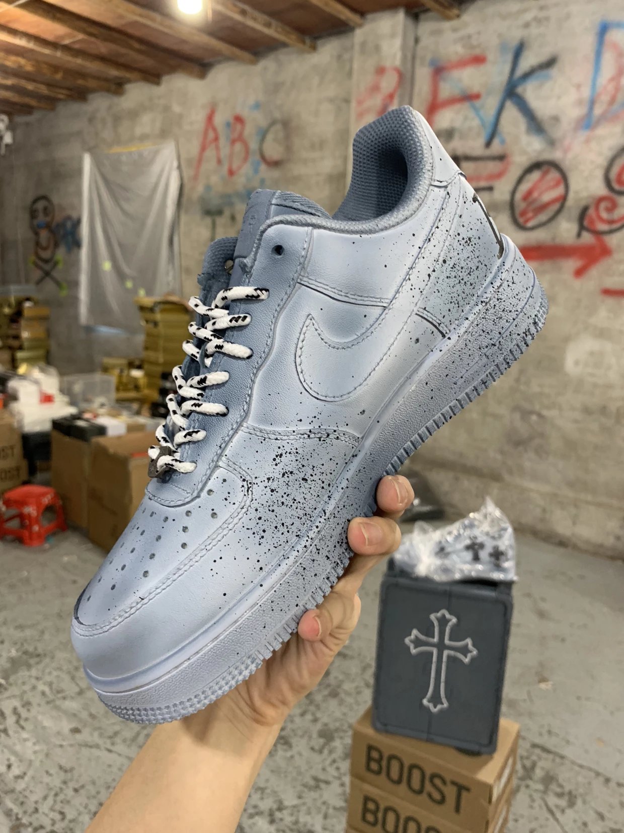 Chrome Hearts & Air Force 1 Sneaker Grey