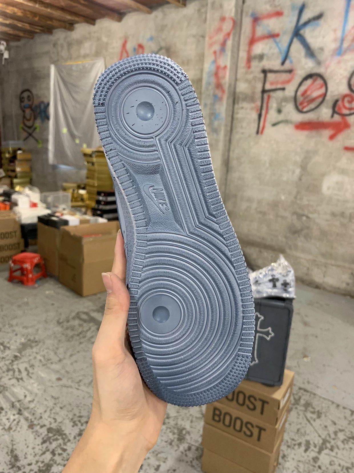 Chrome Hearts & Air Force 1 Sneaker Grey