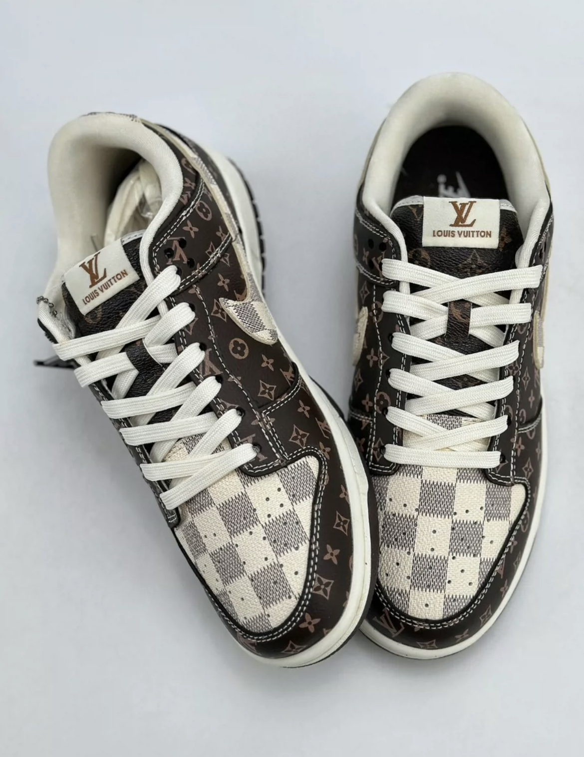 LV & Nike SB Dunk Sneaker Brown