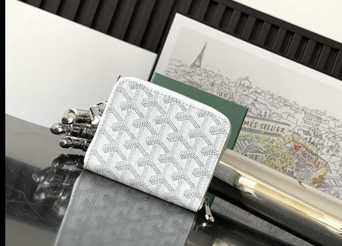 1:1 Best Quality Goyard Matignon Mini Wallet White