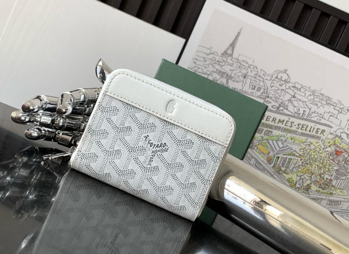 1:1 Best Quality Goyard Matignon Mini Wallet White