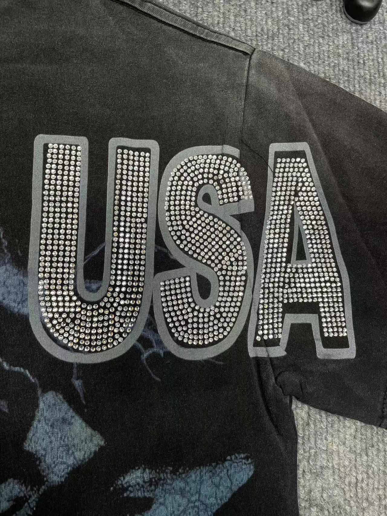 Vale sports Rhinestone direct print tee