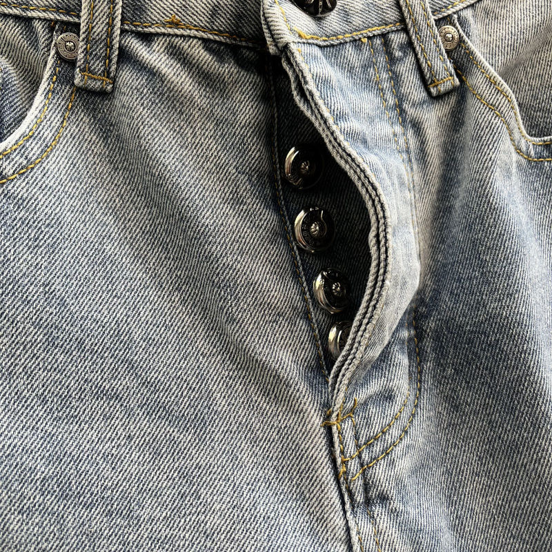 Chrom hearts horseshoe Sanskrit bull king jeans