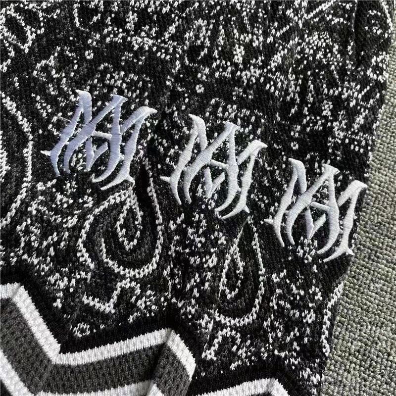 1:1 amiri new style cashew flower shorts