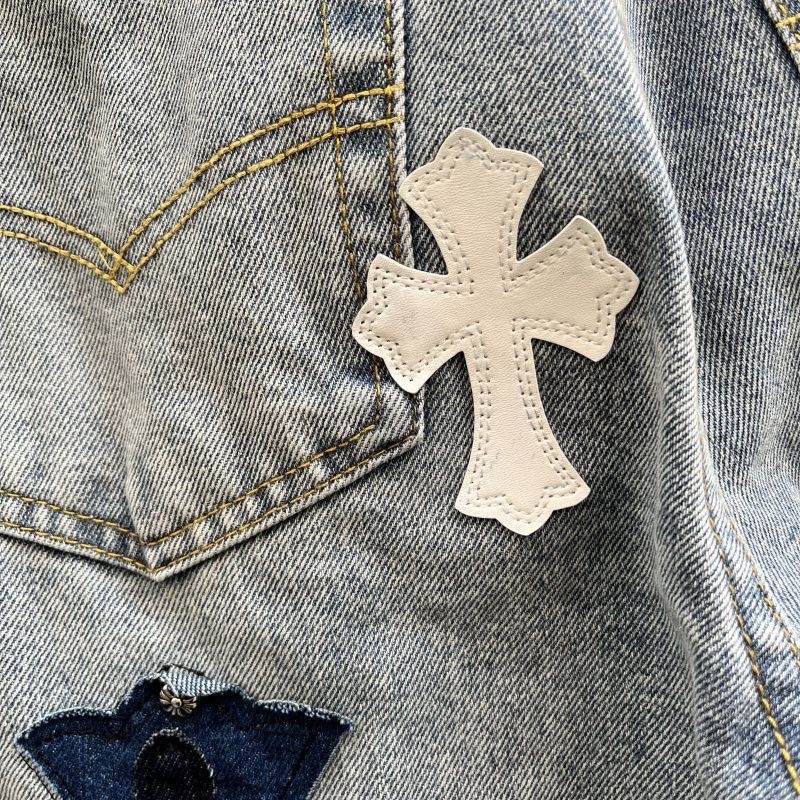 Chrom hearts horseshoe Sanskrit bull king jeans