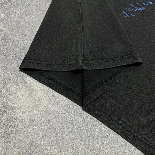 Gallery dept washed black blue logo tee