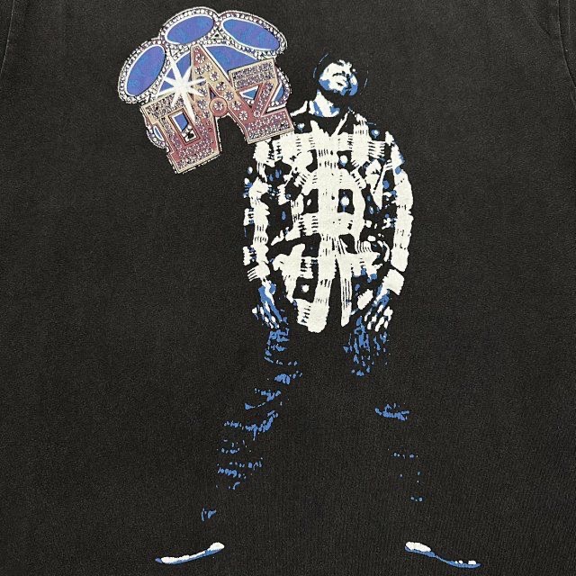 Gallery dept washed black blue logo tee