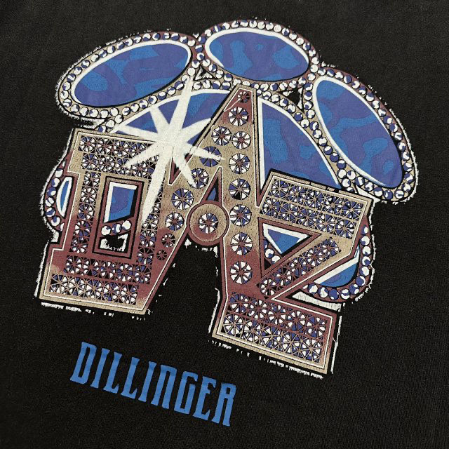 Gallery dept washed black blue logo tee