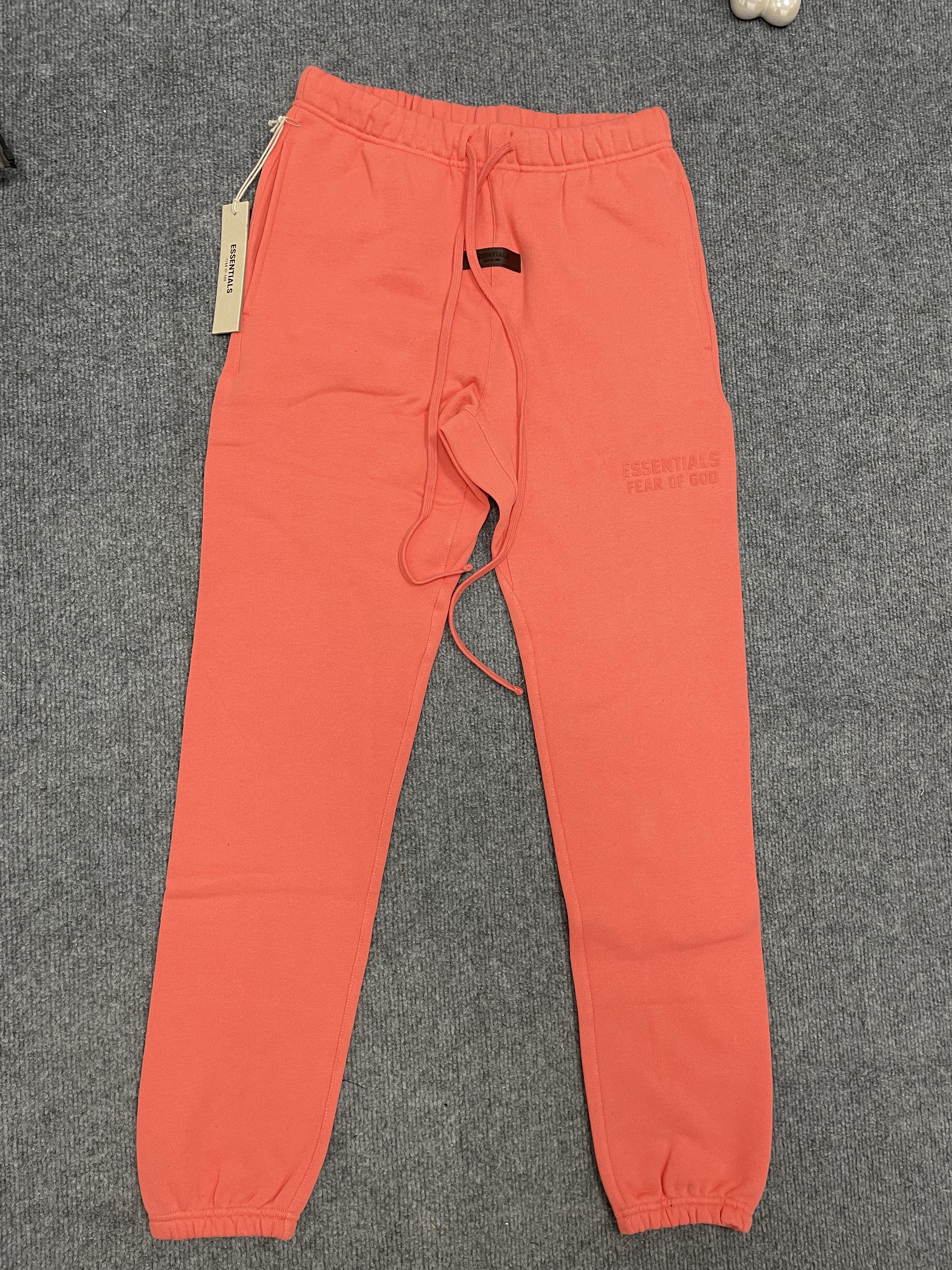 1:1 Best Quality Essential Hoodie Pants Coral Color(oversize, recommend one size down)