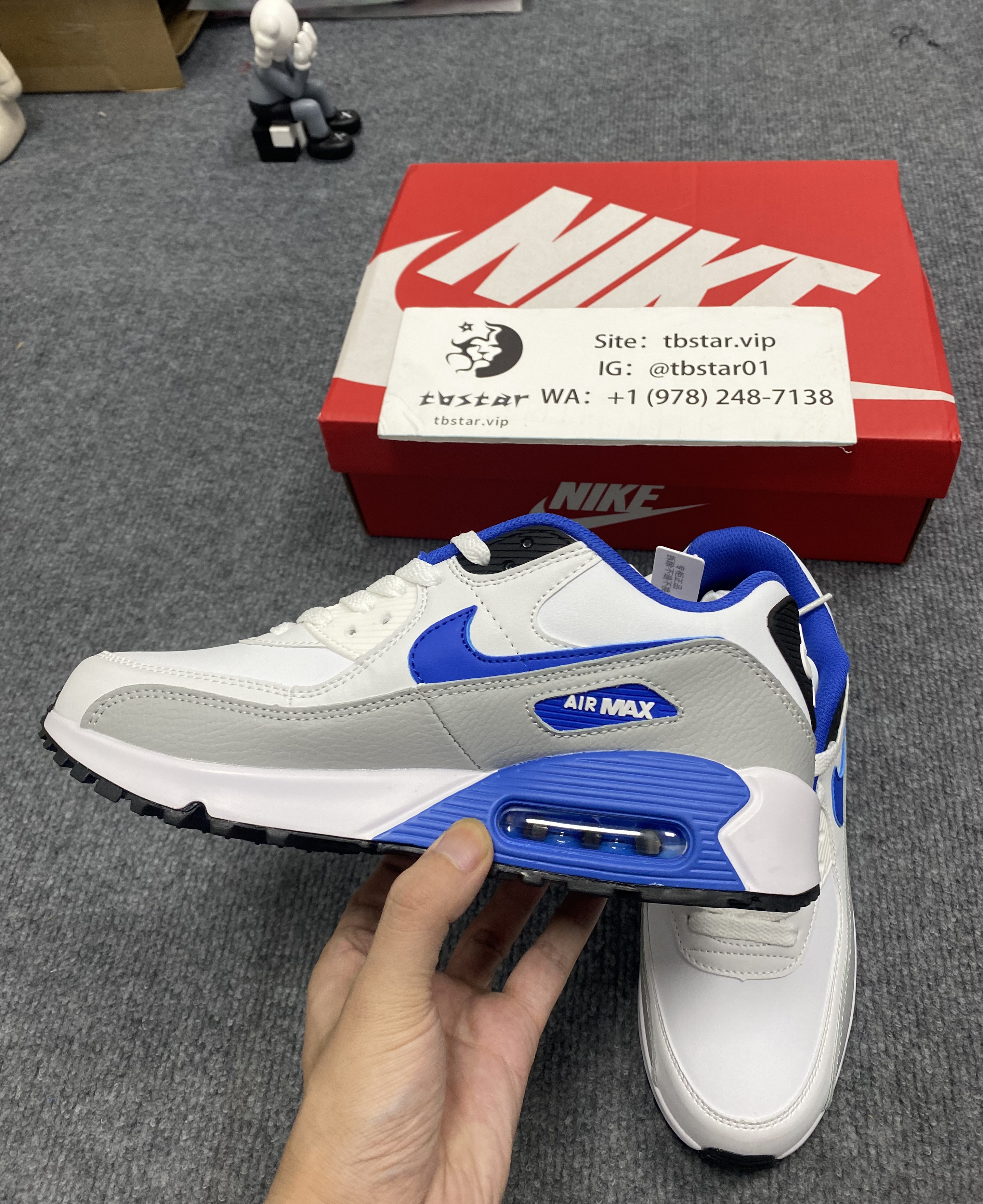Air Max 90 Leather White Game Royal