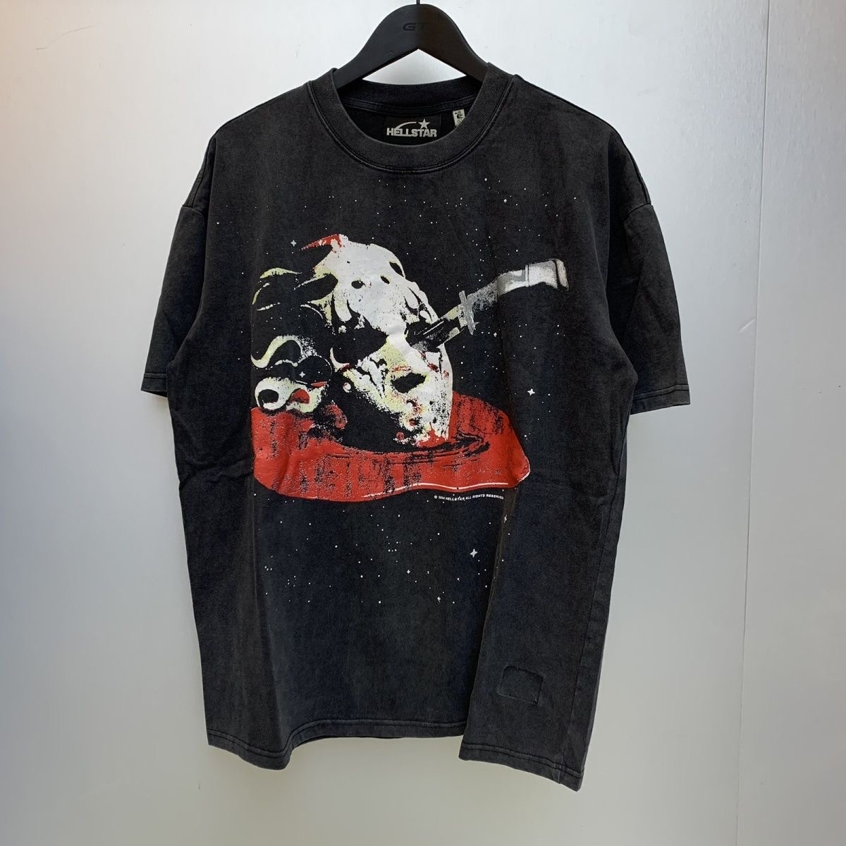 Hellstar washed black 2024 all rights reserved tee