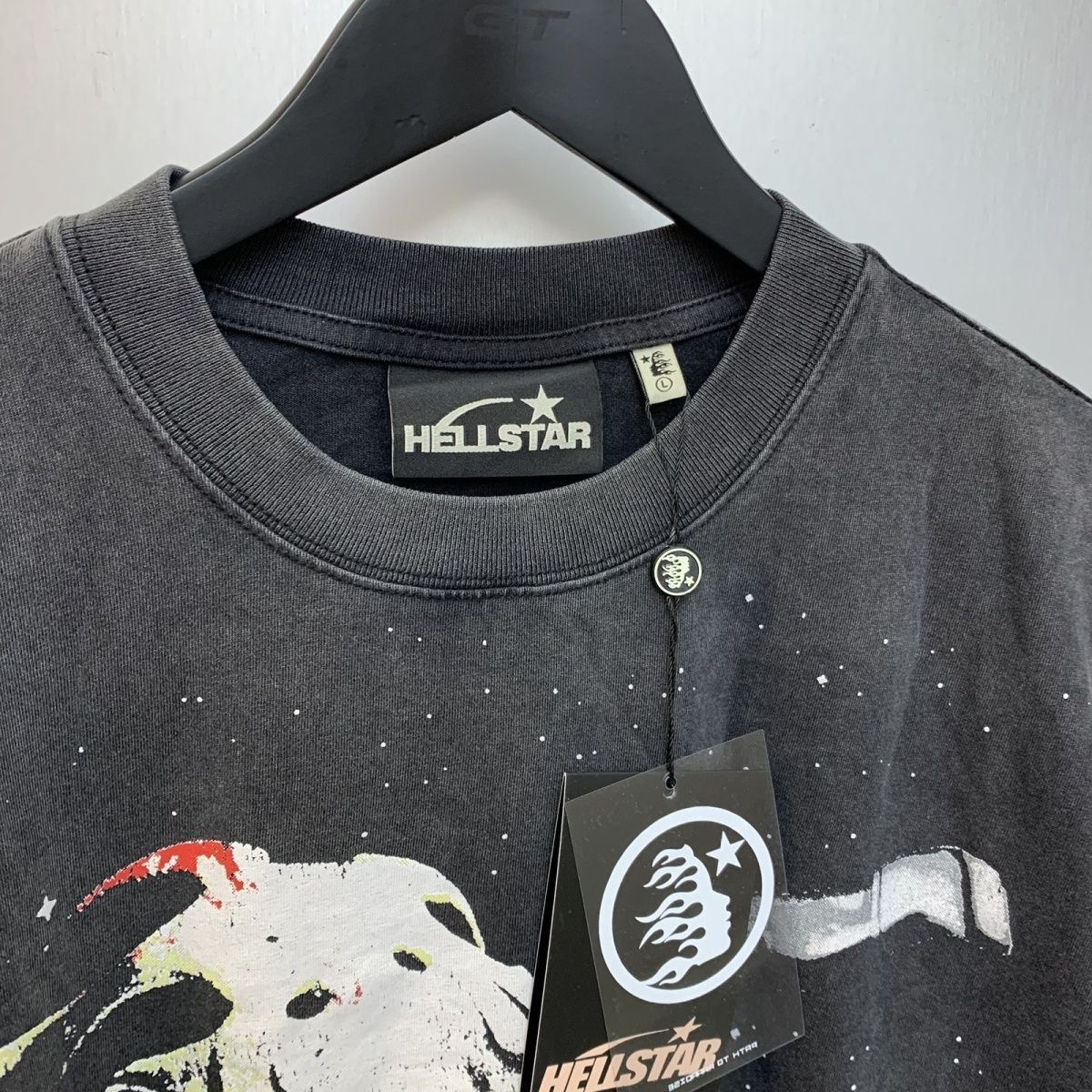 Hellstar washed black 2024 all rights reserved tee