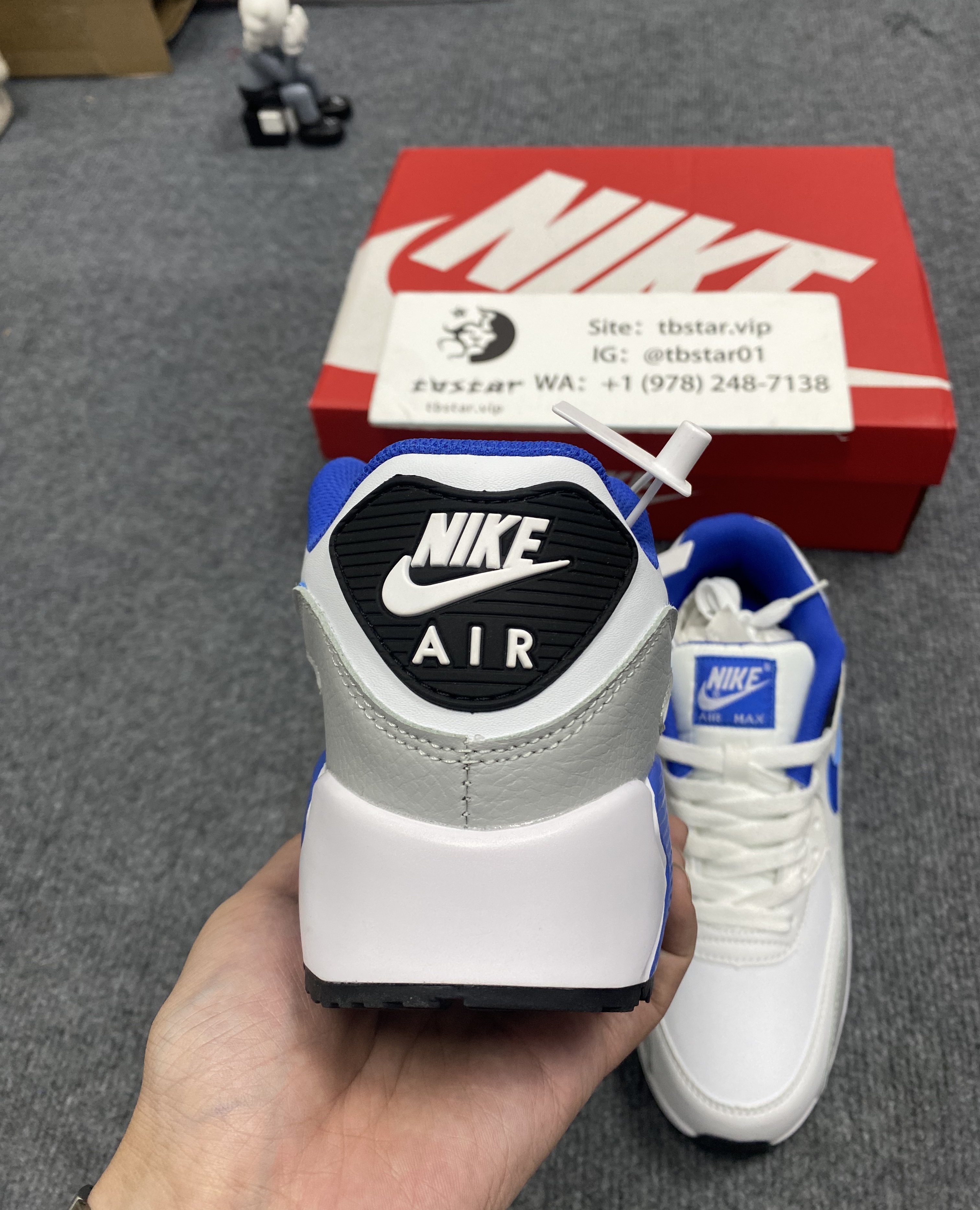 Air Max 90 Leather White Game Royal