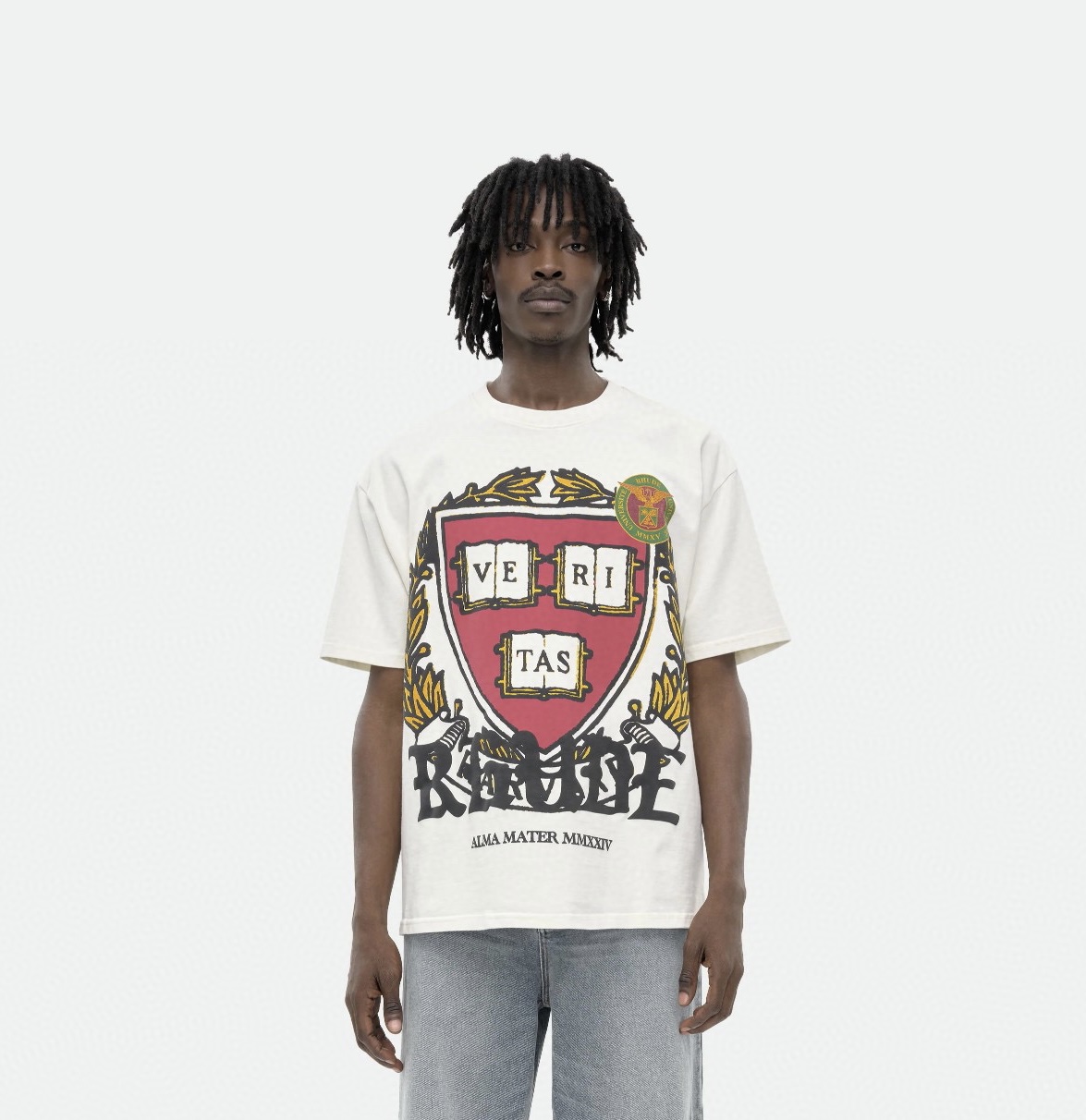 1:1 Rhude VE RI TAS LOGO Tee Beige