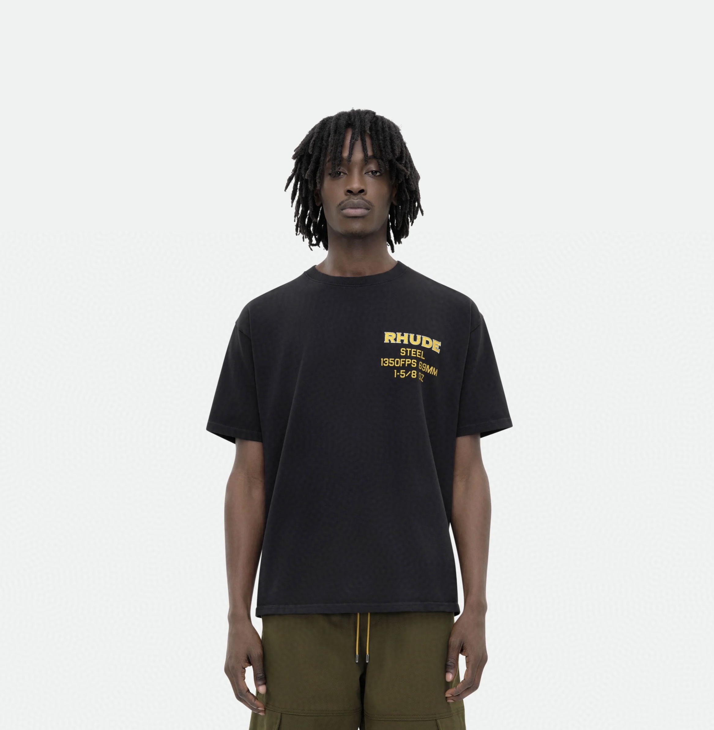 1:1 Rhude Steel T-shirt Black Color
