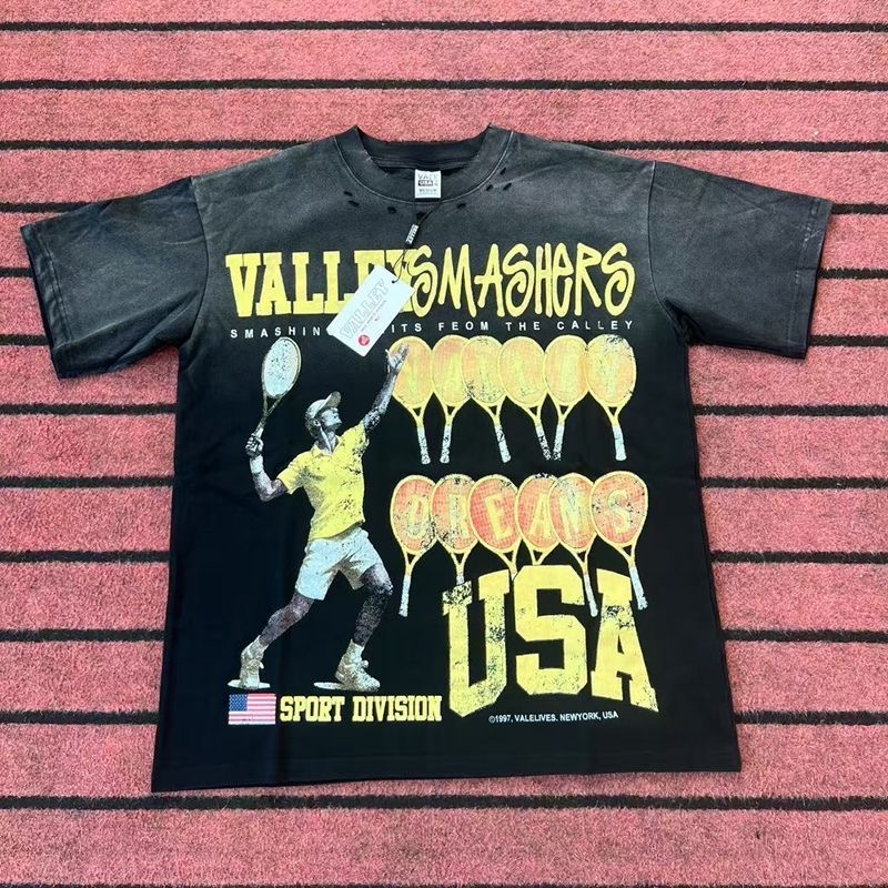 Vale character letter retro washed high street tee