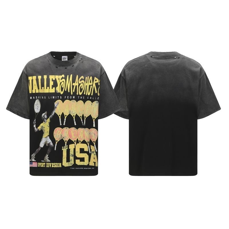 Vale character letter retro washed high street tee