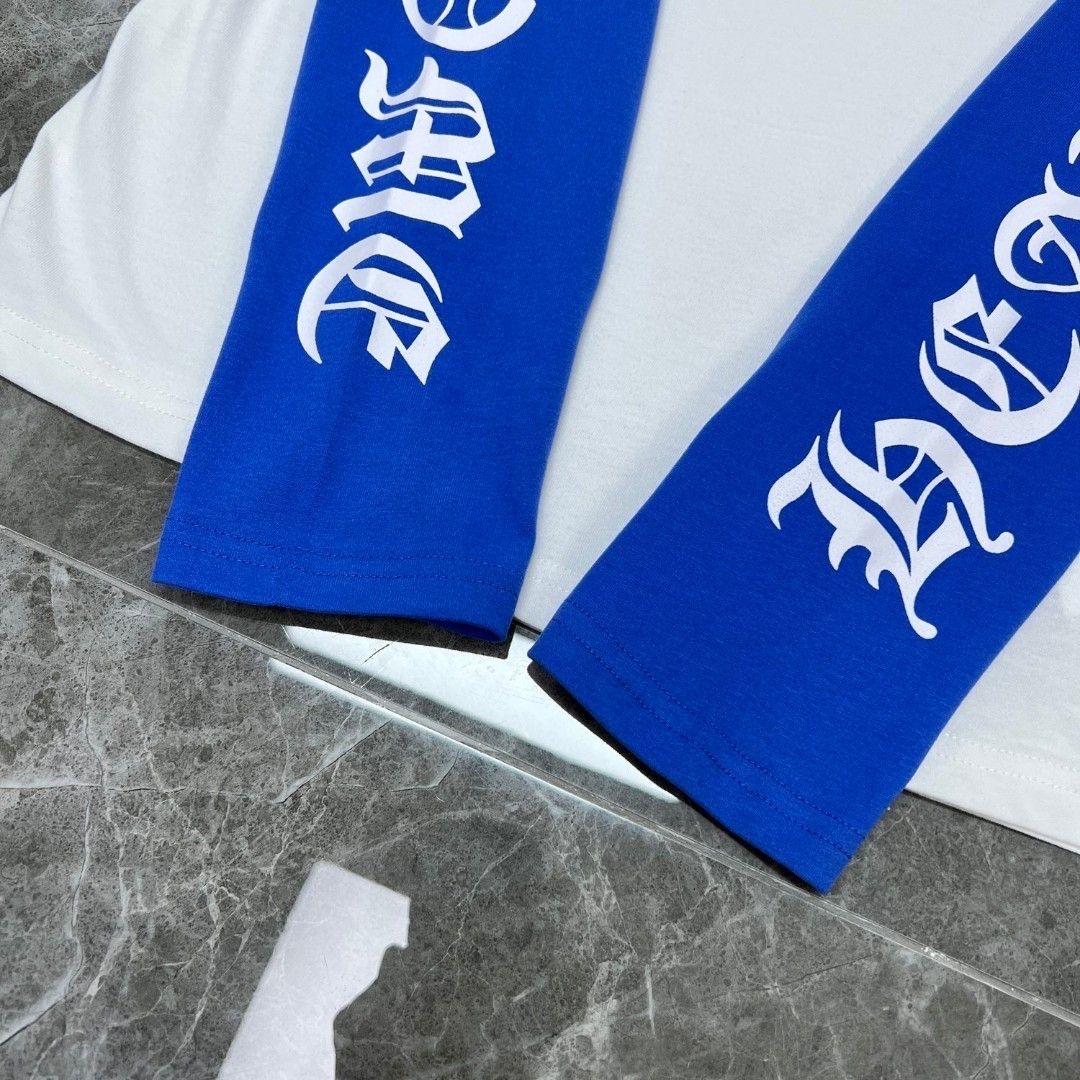 Chrome hearts horseshoe blue long sleeve