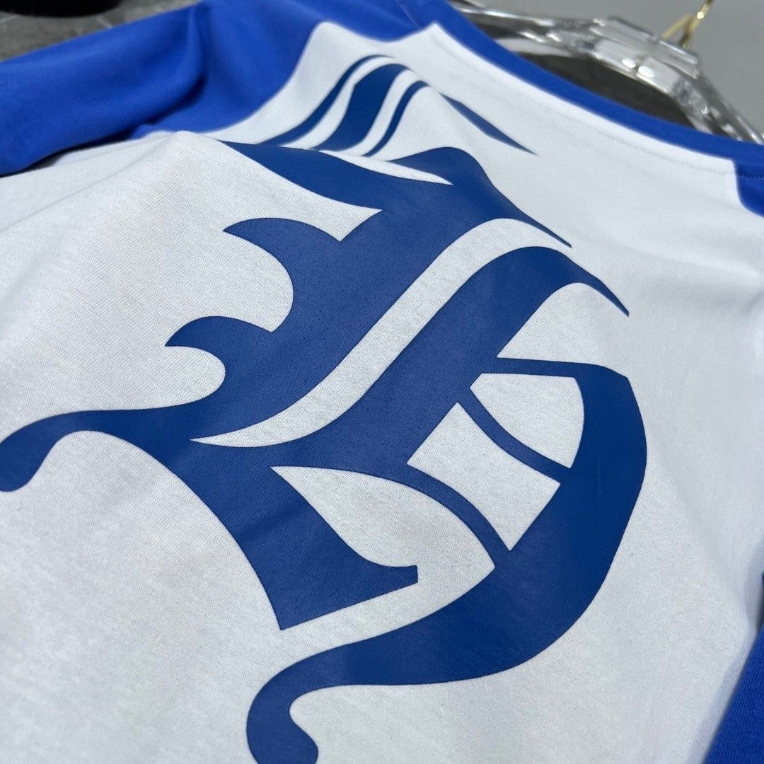 Chrome hearts horseshoe blue long sleeve