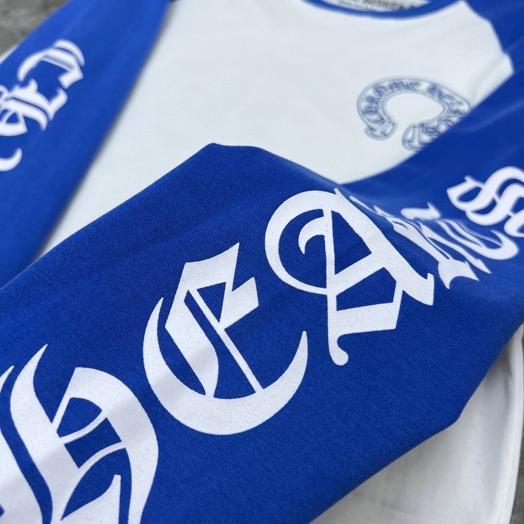 Chrome hearts horseshoe blue long sleeve