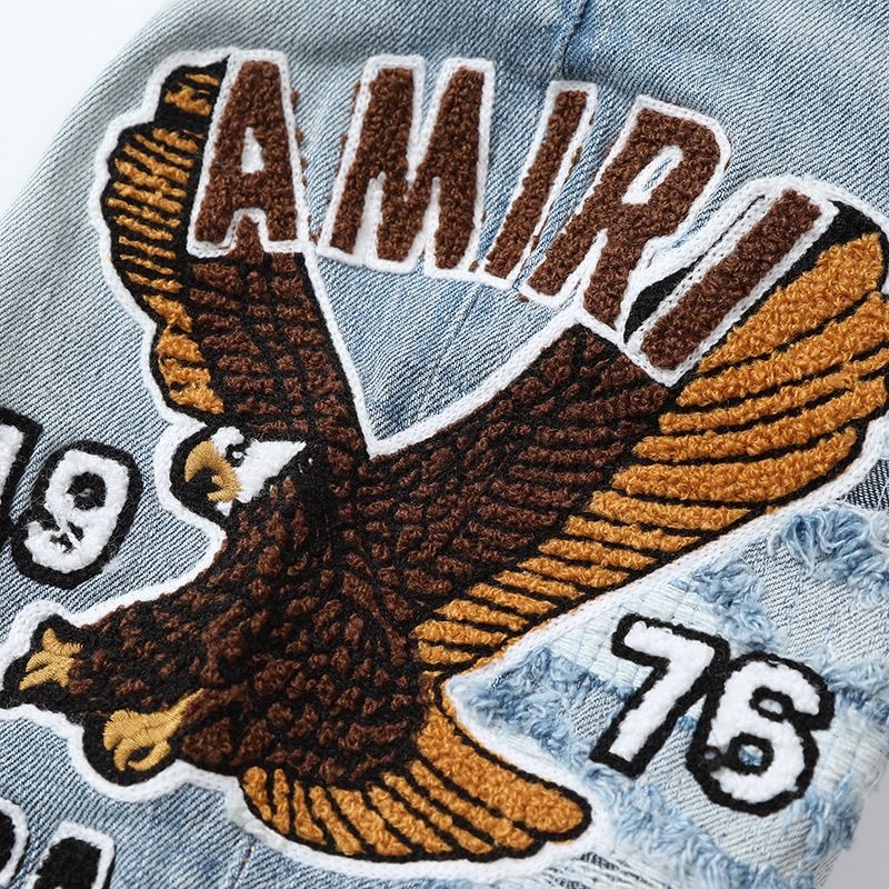 Amiri high street embroidery and prints jeans