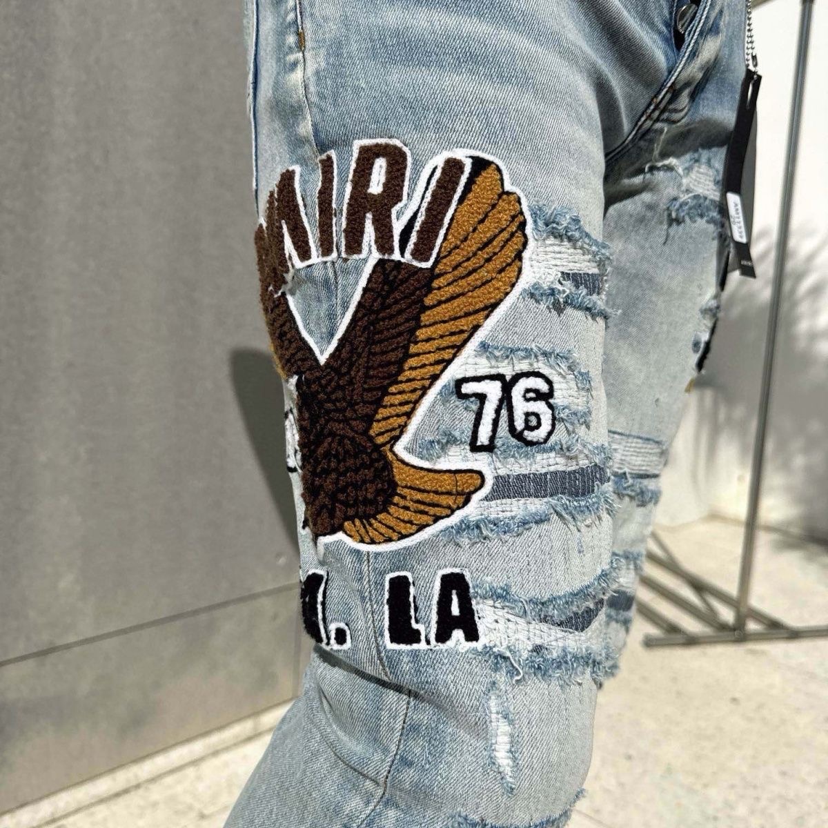 Amiri high street embroidery and prints jeans