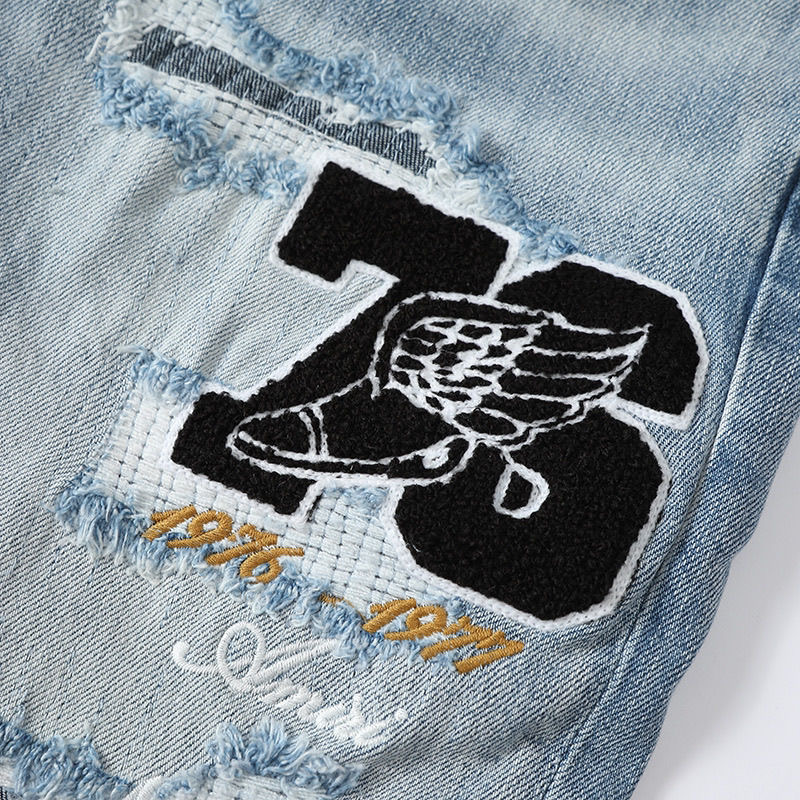 Amiri high street embroidery and prints jeans