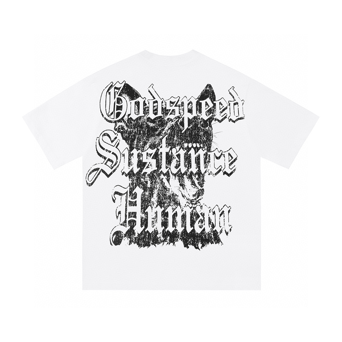 Godspeed 3 Dogs Print Tee White