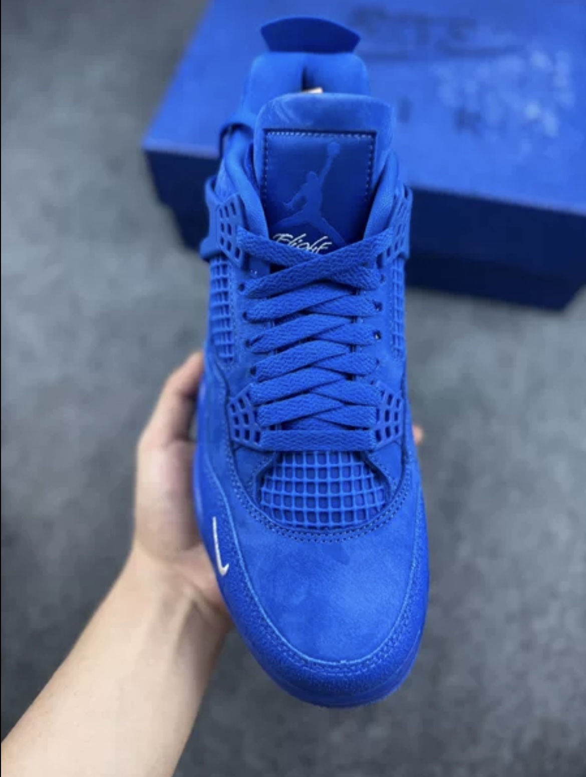 1:1 Nigel Sylvester & Air Jordan 4 Blue Brick Sneaker