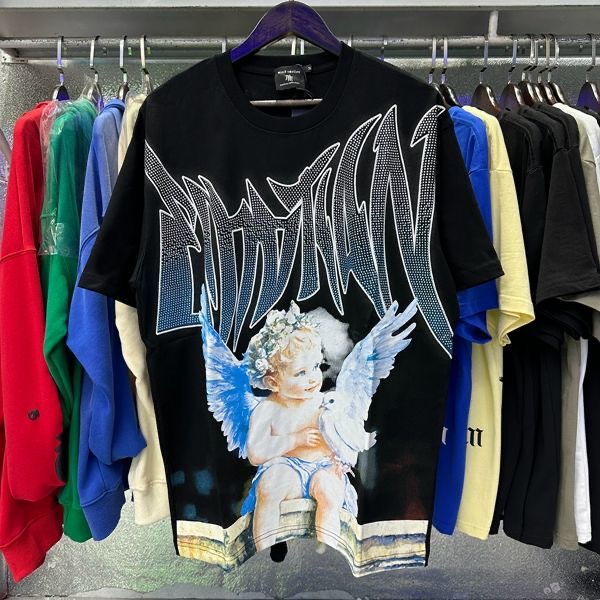 Mixed Emotion Color Diamond Angel Tee 2 Colors