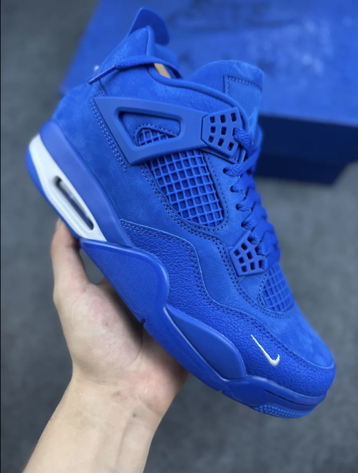 1:1 Nigel Sylvester & Air Jordan 4 Blue Brick Sneaker