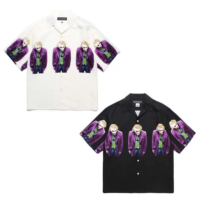 WACKO MARIA (Japan Brand) 25SS Joker Movie Button Short Sleeve Shirt 2 Colors