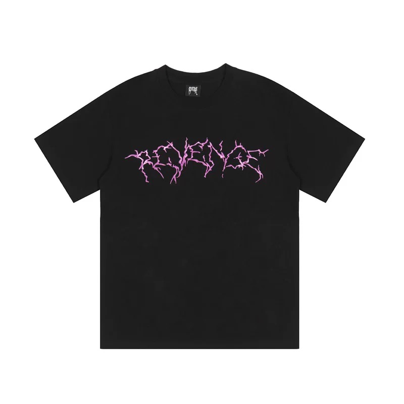 Revenge Black Smoke Man Tee Black Pink
