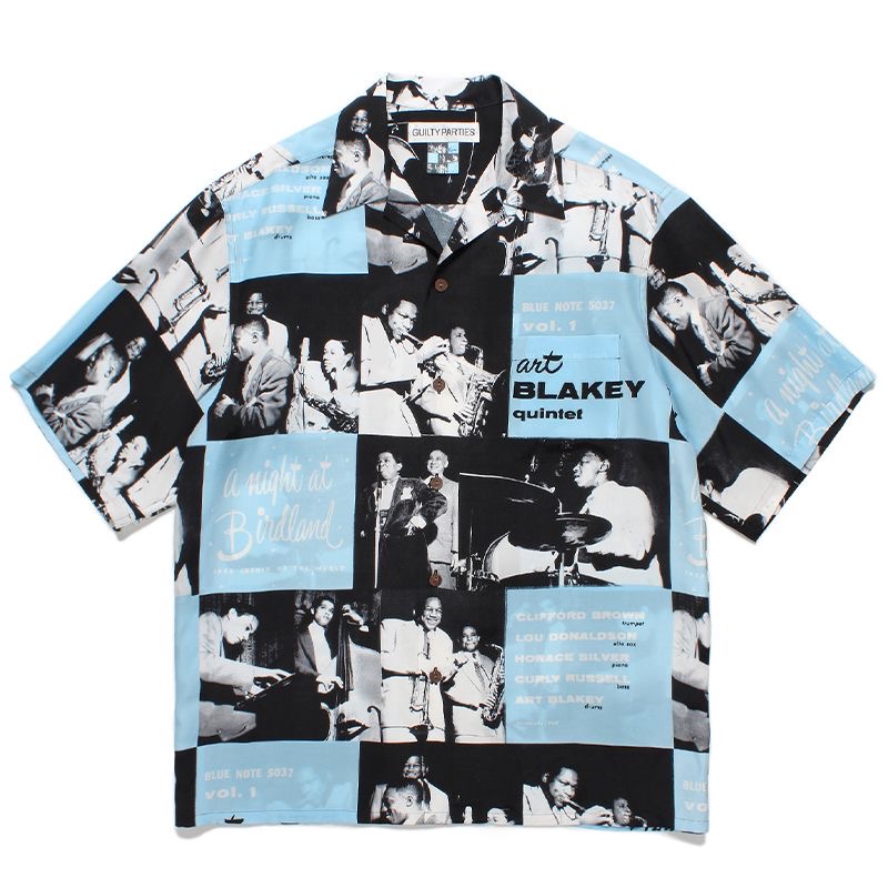 WACKO MARIA (Japan Brand) Art Blakey Full Print button Short Sleeve
