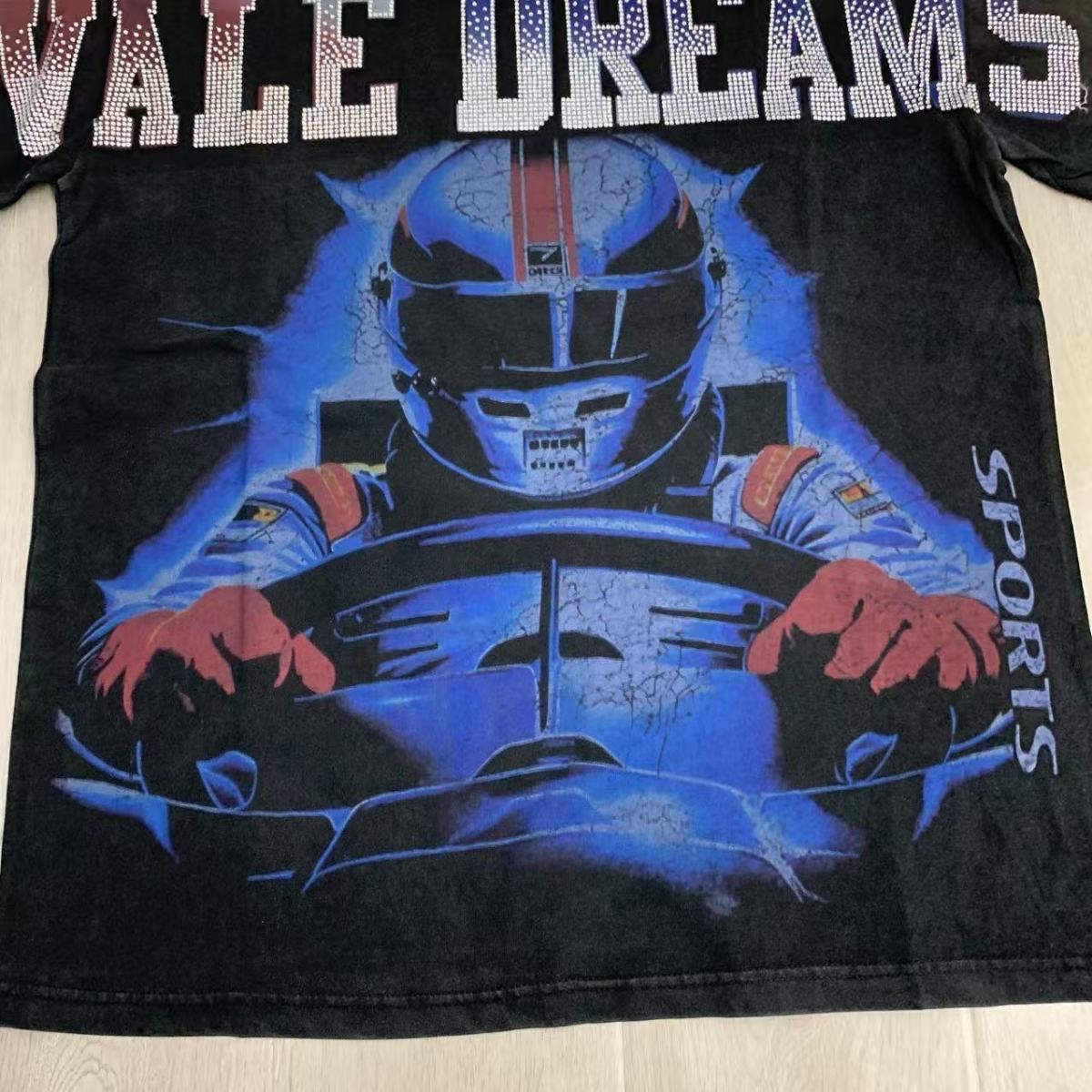 Vale Diamond Letters  racedriver Tee Black