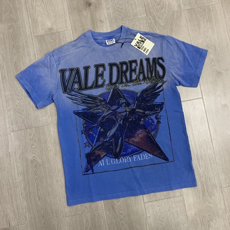 Vale Vintage Washed Blue Color Tee