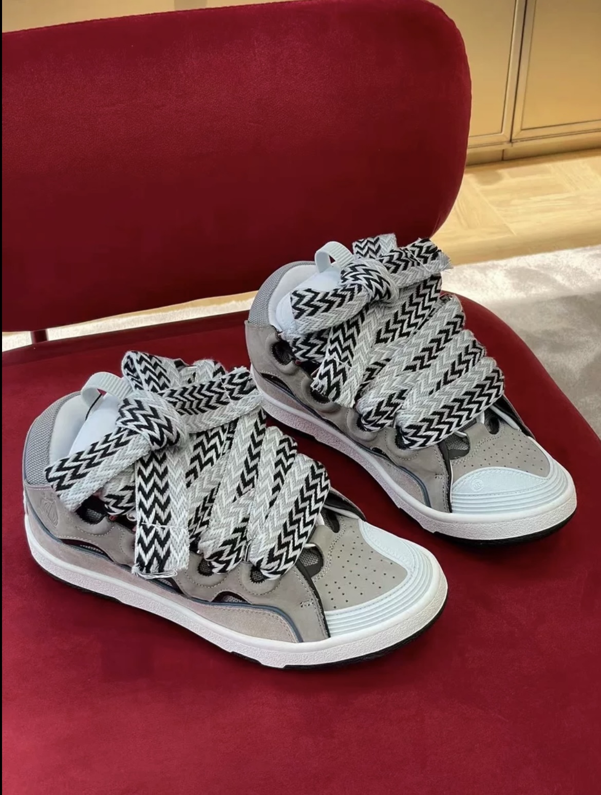 1:1 Best Quality Lanvin Crub Bread Shoes Dark Khaki