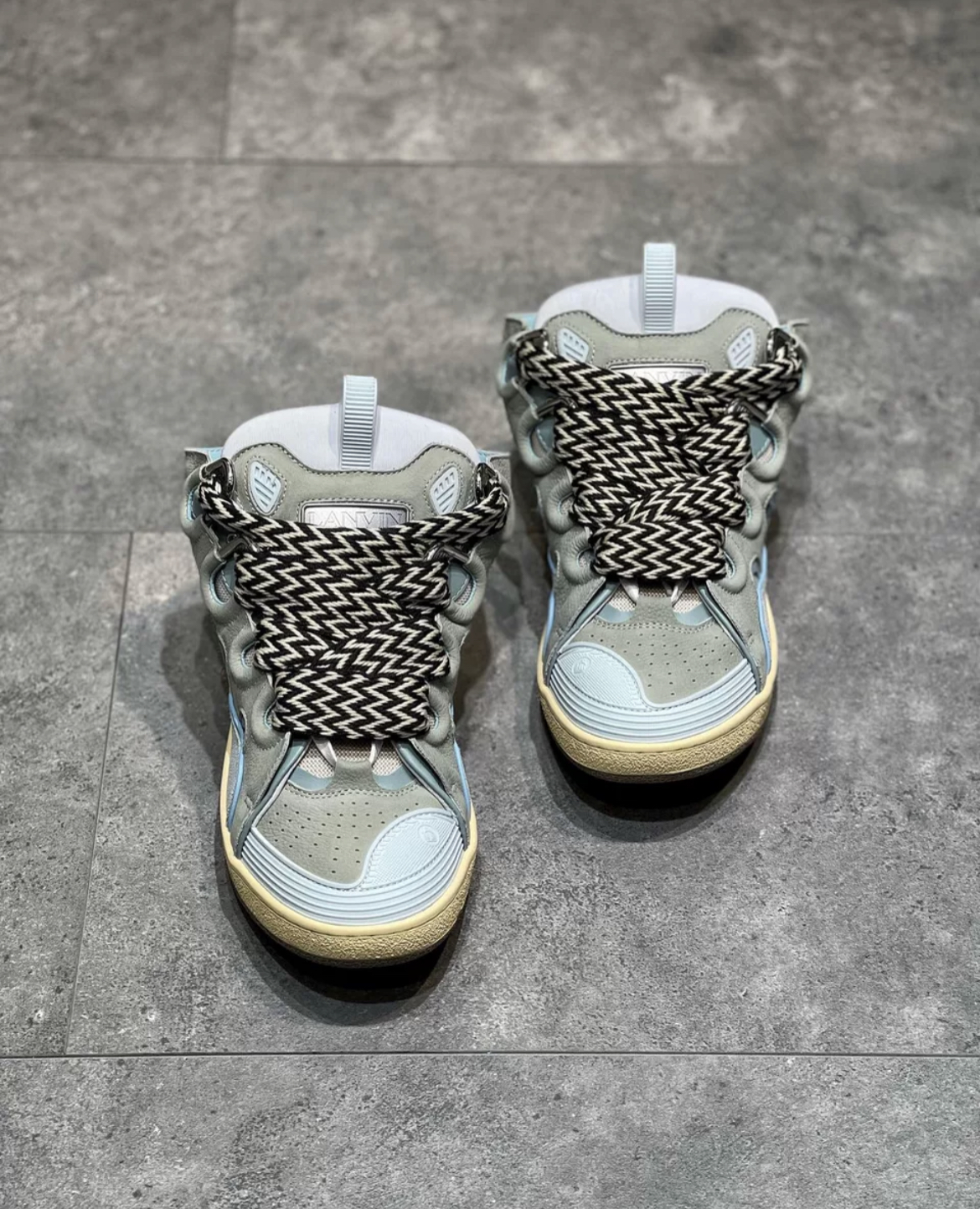 1:1 Best Quality Lanvin Crub Bread Shoes lake Blue