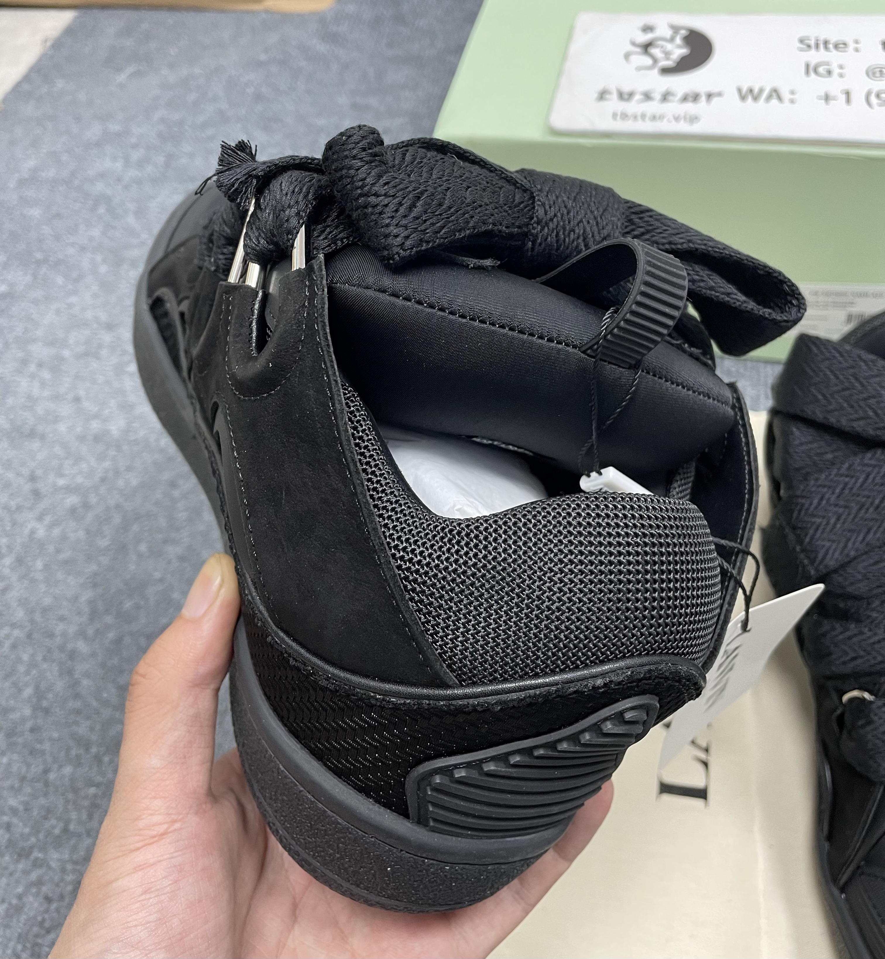 1:1 Best Quality Lanvin Crub Bread Shoes All Black