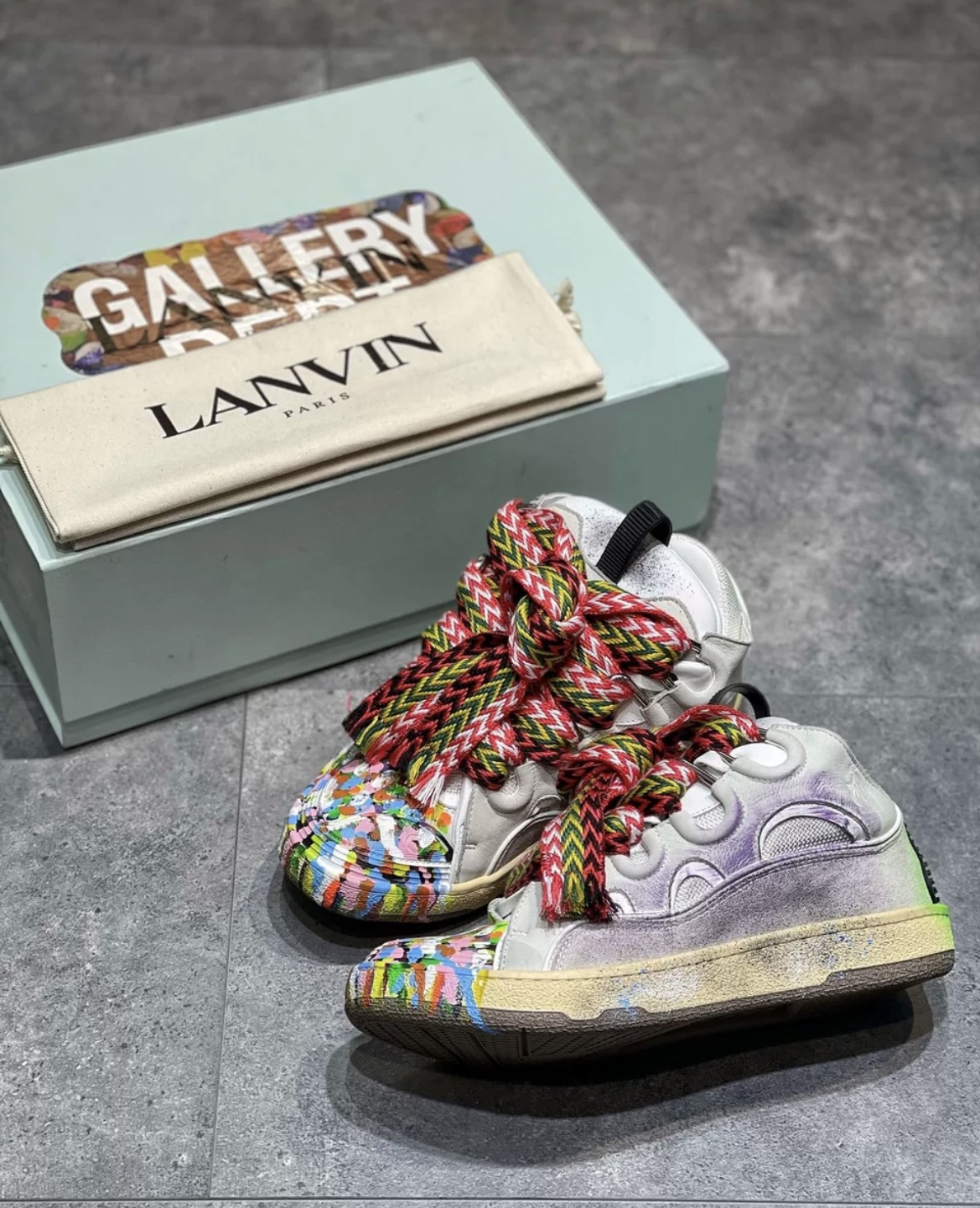 1:1 Best Quality Lanvin Crub Bread Shoes Splash-ink one