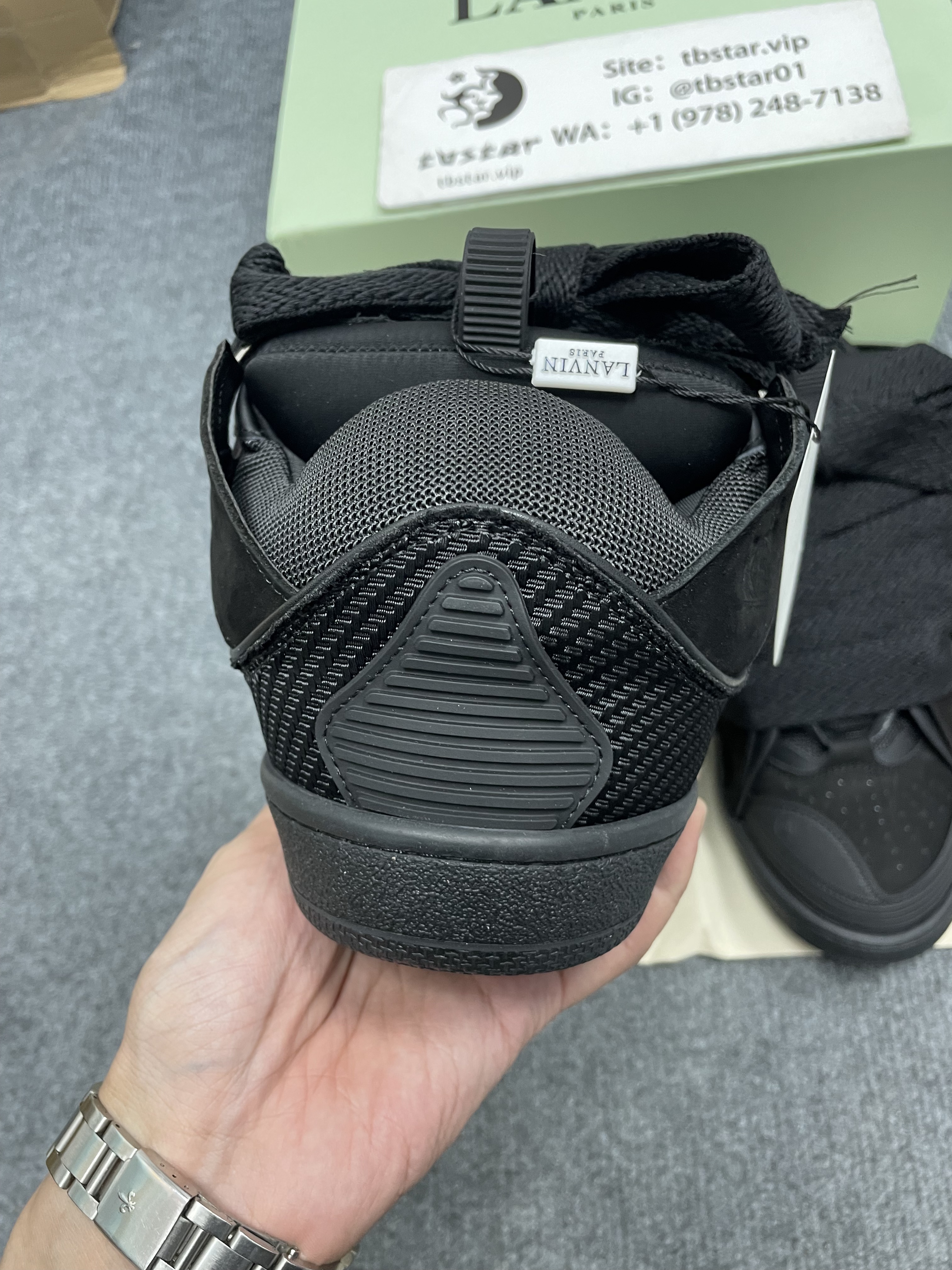 1:1 Best Quality Lanvin Crub Bread Shoes All Black