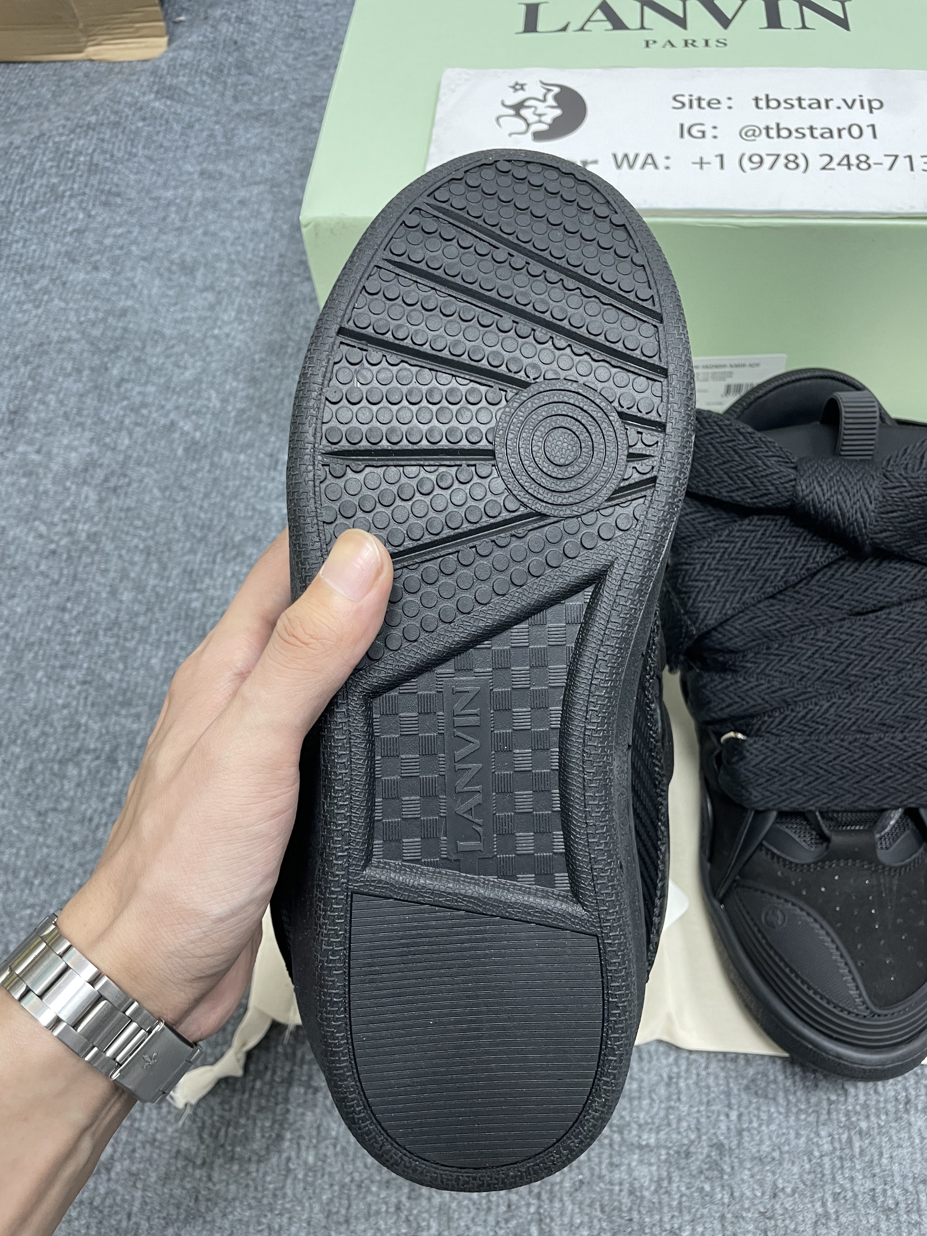1:1 Best Quality Lanvin Crub Bread Shoes All Black