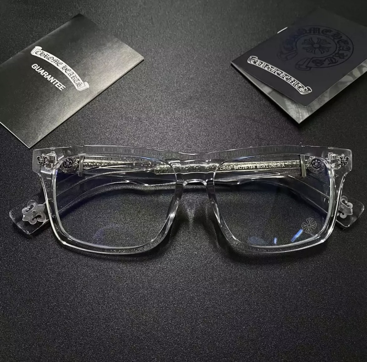 Chrome hearts box Lunch-A transparent color Glasses(only can ship usps)