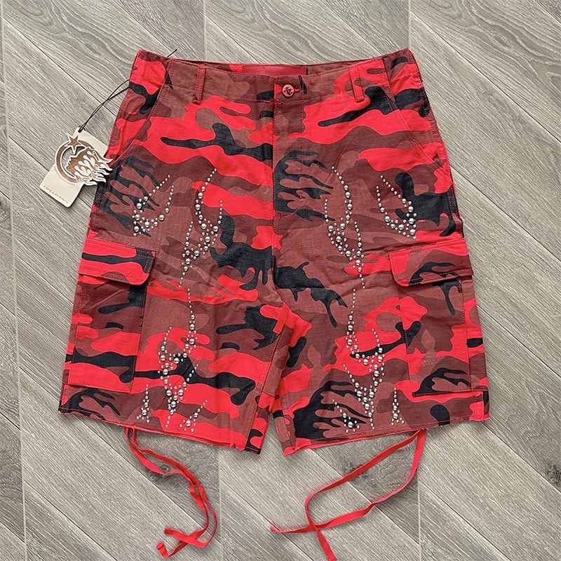 Hellstar Studios Capsule 11Camo Cargo Shorts - Camo-studded work pants
